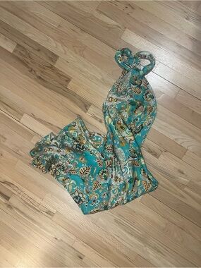 Zara Turquoise Floral Maxi Dress